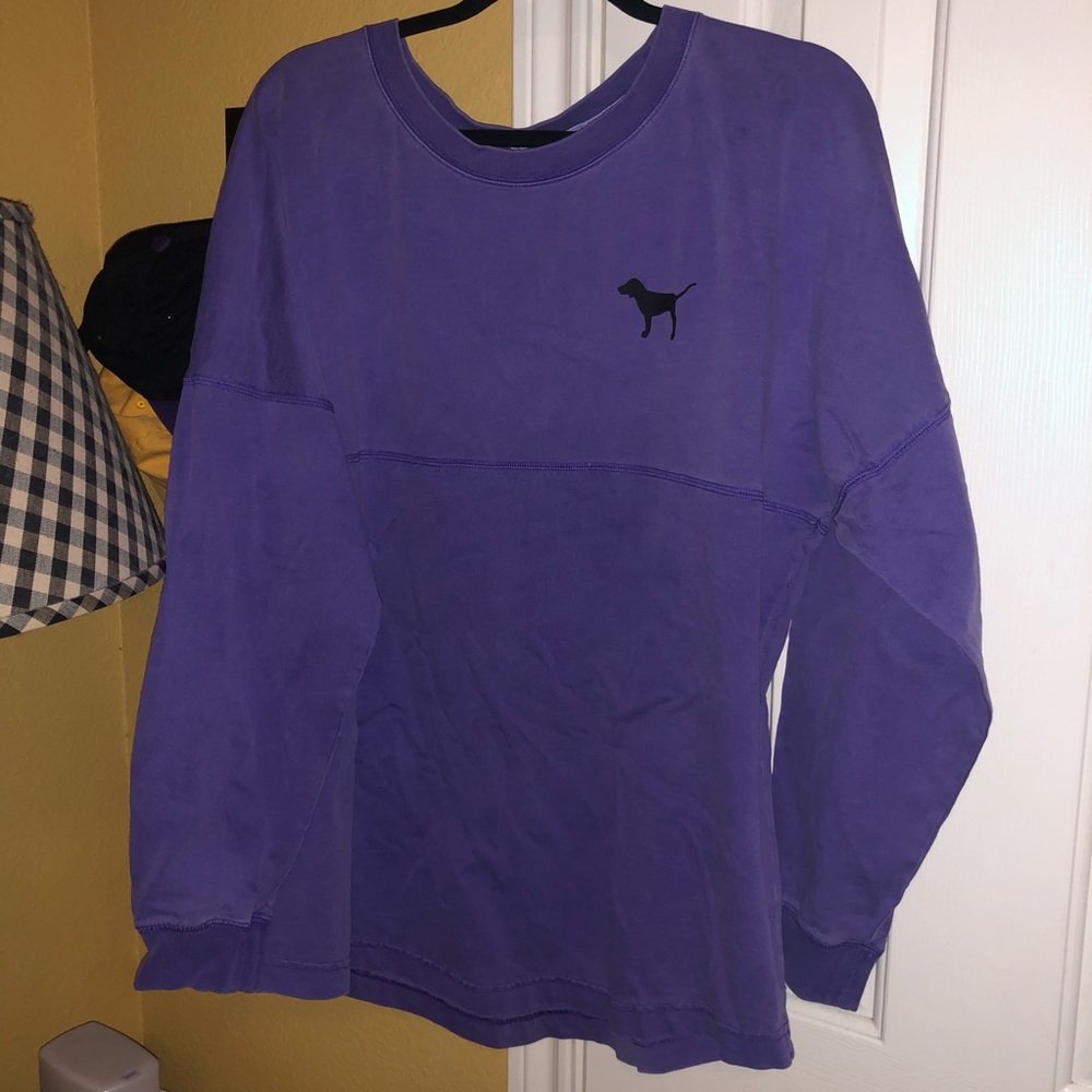 LONG SLEEVE VARSITY PINK TEE